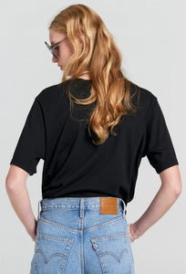 Embroidered Runaway Girl Classic Organic Cotton T-Shirt - Black-Karen Walker-P&amp;K The General Store