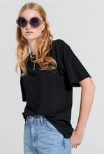Load image into Gallery viewer, Embroidered Runaway Girl Classic Organic Cotton T-Shirt - Black-Karen Walker-P&amp;K The General Store
