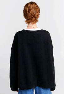 Runaway Girl Organic Cotton Crewneck Sweatshirt - Black-Karen Walker-P&amp;K The General Store