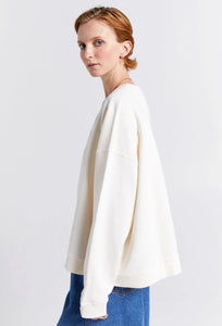 Runaway Girl Organic Cotton Crewneck Sweatshirt - Ecru-Karen Walker-P&amp;K The General Store