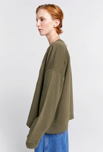 Runaway Girl Organic Cotton Crewneck Sweatshirt - Hunter Green-Karen Walker-P&amp;K The General Store