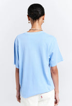 Load image into Gallery viewer, Embroidered Runaway Girl - Classic Organic Cotton T-Shirt - Blue-KAREN WALKER-P&amp;K The General Store
