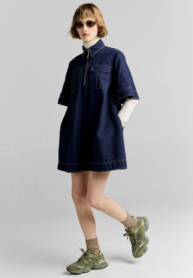 Tempest Dress - Navy-KAREN WALKER-P&amp;K The General Store