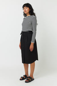 Stripey Long Sleeve Top - Black / Ivory-KATE SYLVESTER-P&amp;K The General Store