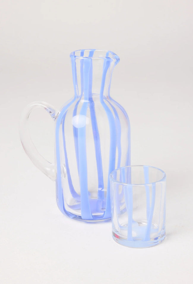Ahoy Striped Tumbler Glass - 2P Set-KIP & CO-P&amp;K The General Store