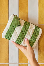 Load image into Gallery viewer, Moss Stripe Velvet Cosmetics Purse-KIP &amp; CO-P&amp;K The General Store
