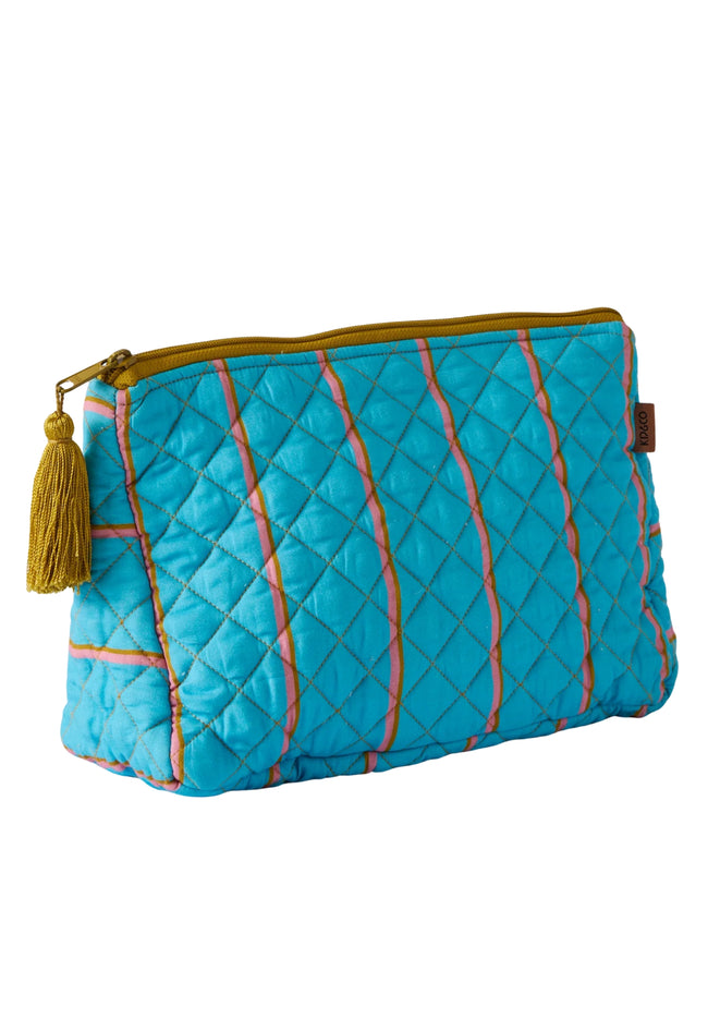 Quilted Cotton Toiletry Purse - Aegean Stripe-KIP & CO-P&amp;K The General Store