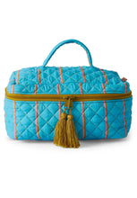 Load image into Gallery viewer, Quilted Cotton Toiletry Case - Aegean Stripe-KIP &amp; CO-P&amp;K The General Store
