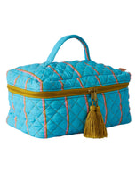 Load image into Gallery viewer, Quilted Cotton Toiletry Case - Aegean Stripe-KIP &amp; CO-P&amp;K The General Store
