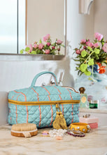 Load image into Gallery viewer, Quilted Cotton Toiletry Case - Aegean Stripe-KIP &amp; CO-P&amp;K The General Store
