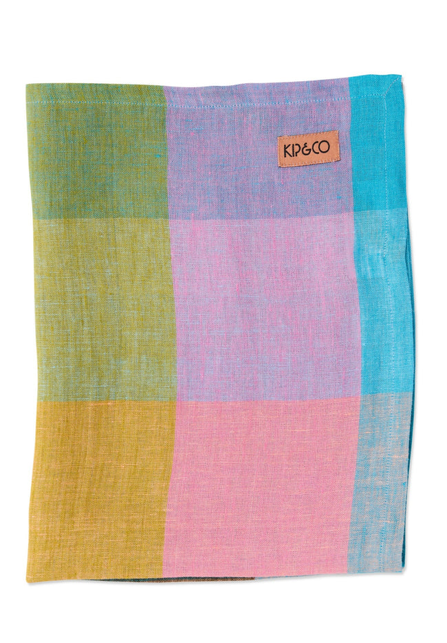 Sorbet Tartan Tea Towel-KIP & CO-P&amp;K The General Store