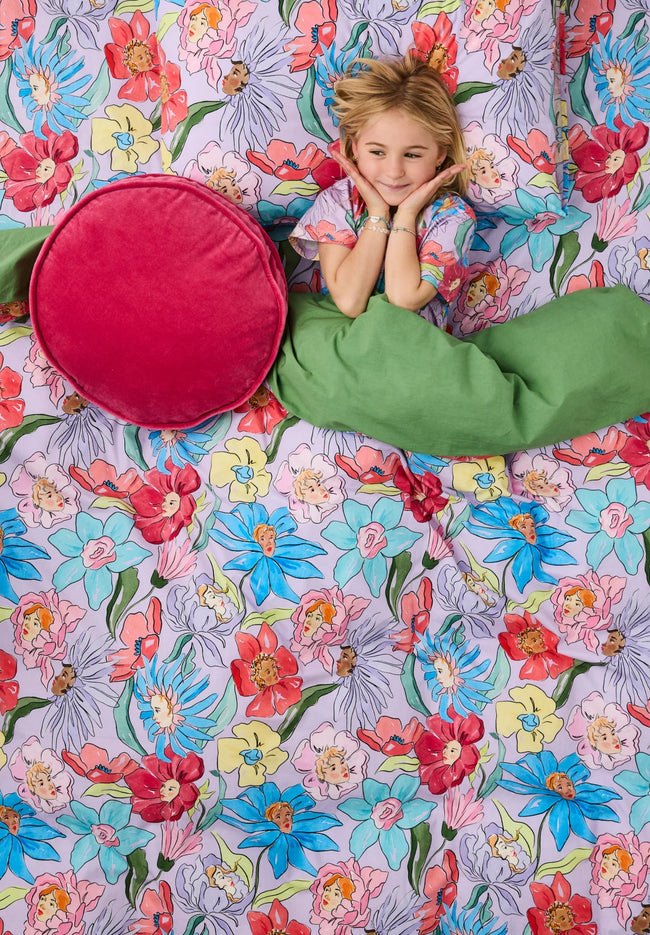 Velvet Pea Cushion - Rhubarb-KIP & CO-P&amp;K The General Store