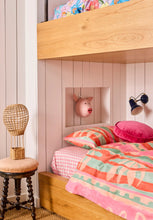 Load image into Gallery viewer, Velvet Pea Cushion - Rhubarb-KIP &amp; CO-P&amp;K The General Store
