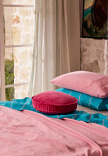 Load image into Gallery viewer, Velvet Pea Cushion - Rhubarb-KIP &amp; CO-P&amp;K The General Store
