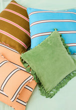 Load image into Gallery viewer, Velvet Tassel Cushion - Pesto-KIP &amp; CO-P&amp;K The General Store
