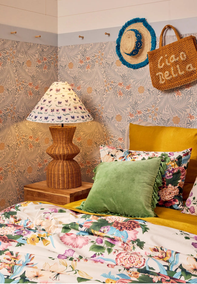 Velvet Tassel Cushion - Pesto-KIP & CO-P&amp;K The General Store