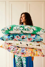 Load image into Gallery viewer, Tumbling Flowers Green Organic Cotton Pillowcases - 2P Std Set-KIP &amp; CO-P&amp;K The General Store
