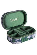 Load image into Gallery viewer, Travel Velvet Jewellery Box - Tumbling Flowers Green-KIP &amp; CO-P&amp;K The General Store
