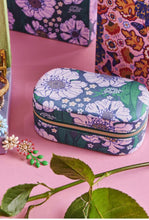 Load image into Gallery viewer, Travel Velvet Jewellery Box - Tumbling Flowers Green-KIP &amp; CO-P&amp;K The General Store

