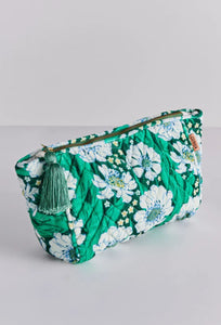 Tumbling Flowers Green Velvet Toiletry Bag-KIP & CO-P&amp;K The General Store