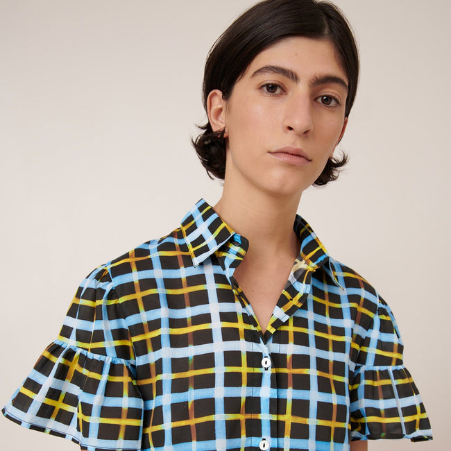 Impression Dress - Neon Tartan-KOWTOW-P&amp;K The General Store