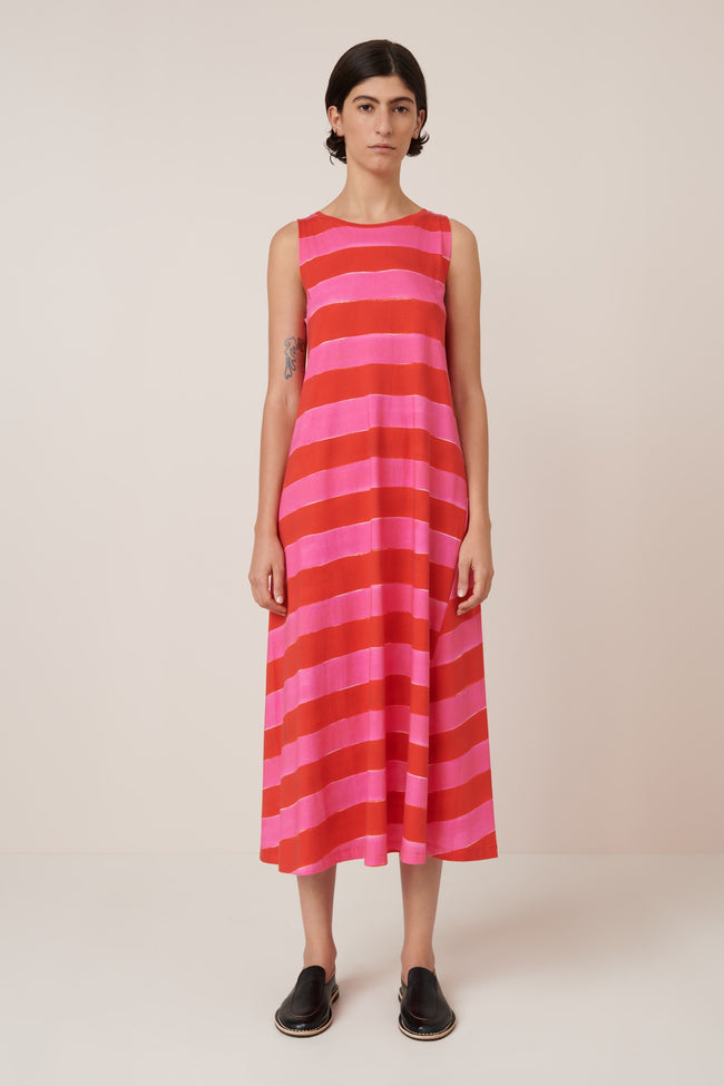 Tank Swing Dress - Painted Stripe-KOWTOW-P&amp;K The General Store