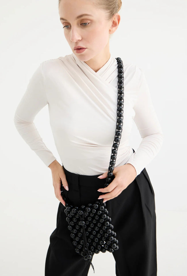 Beaded Crossbody Bag - Black-LA TRIBE-P&amp;K The General Store