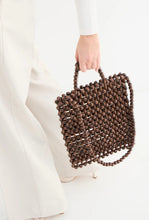 Load image into Gallery viewer, Gia Beaded Tote Bag - Brown-LA TRIBE-P&amp;K The General Store
