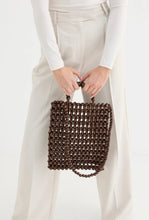 Load image into Gallery viewer, Gia Beaded Tote Bag - Brown-LA TRIBE-P&amp;K The General Store
