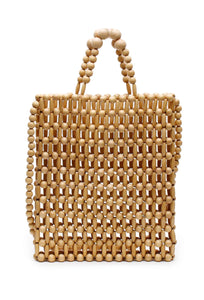 Gia Beaded Tote Bag - Natural-LA TRIBE-P&amp;K The General Store