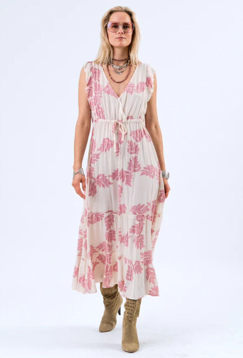 Samo Midi Dress - Pink-LOLLYS LAUNDRY-P&K The General Store