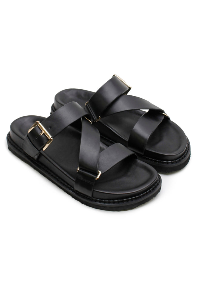 Aki Slide - Black-LA TRIBE-P&amp;K The General Store