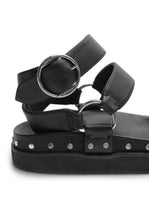 Load image into Gallery viewer, Studded Sandal - Black/Silver-LA TRIBE-P&amp;K The General Store
