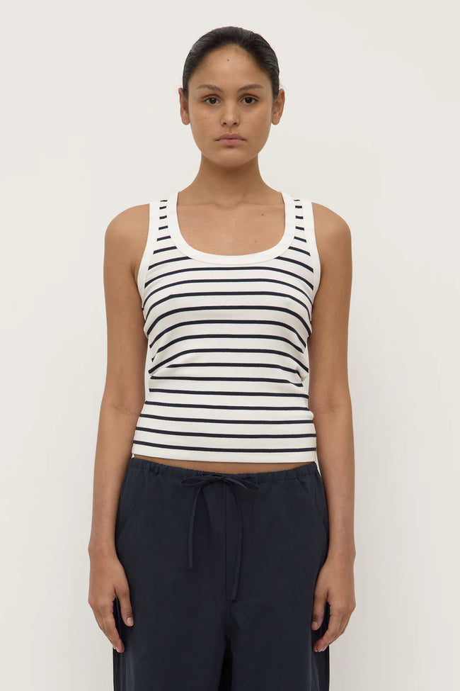 Leony Stripe Tank - True Navy/Antique White-ASSEMBLY LABEL-P&amp;K The General Store