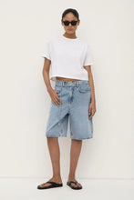 Load image into Gallery viewer, Loose Fit Long Denim Short - Mid Stone Wash-ASSEMBLY LABEL-P&amp;K The General Store
