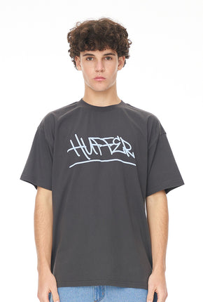 Block Tee Waves - Charcoal-HUFFER-P&amp;K The General Store