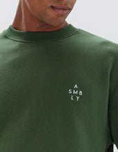 Load image into Gallery viewer, Mens Organic Stacked Crew - Forest/White-ASSEMBLY LABEL-P&amp;K The General Store
