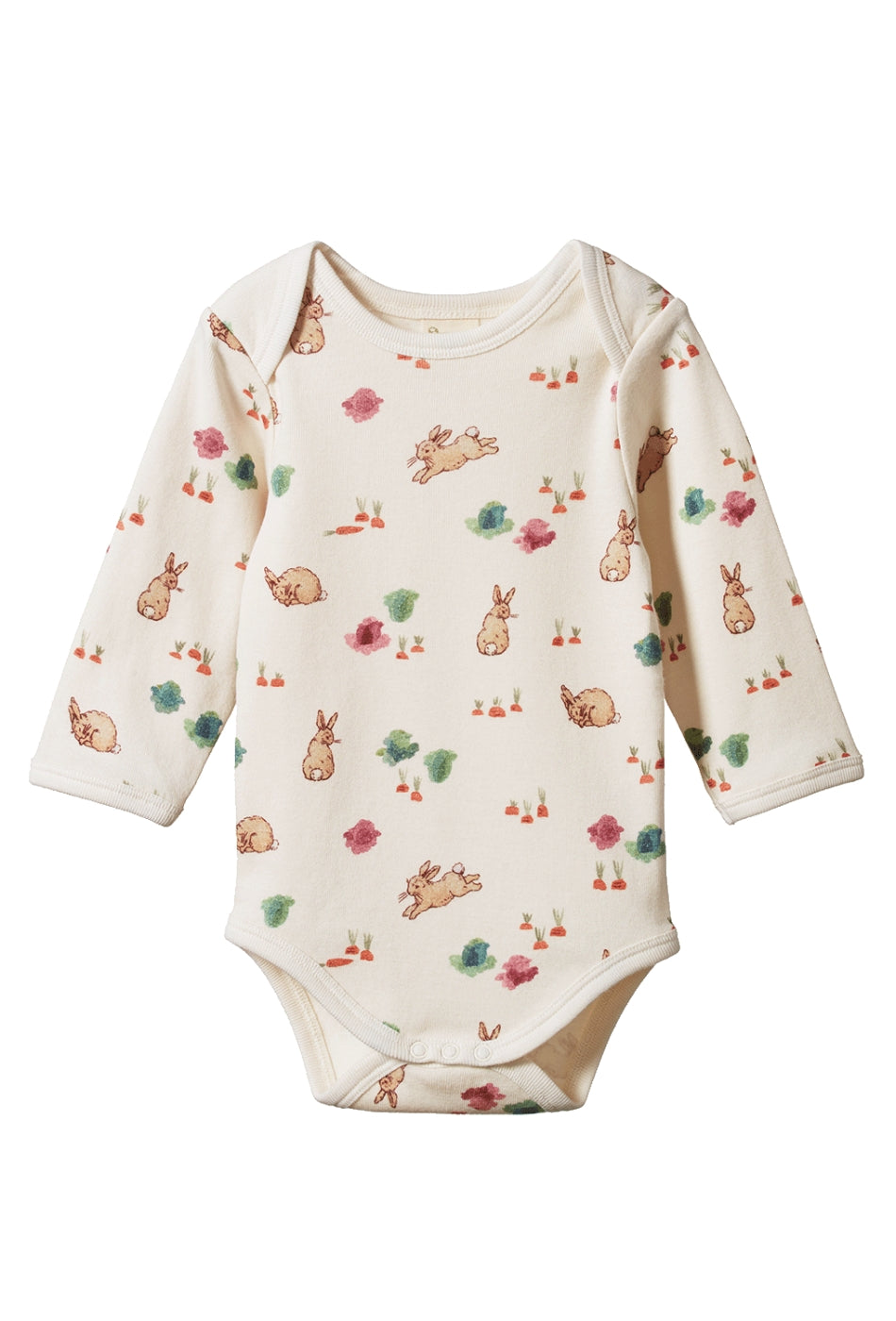 Long Sleeve Bodysuit - Country Bunny Print-NATURE BABY-P&K The General Store