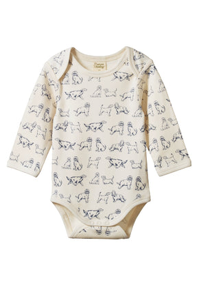 Long Sleeve Bodysuit - Dogs Days Print-NATURE BABY-P&amp;K The General Store
