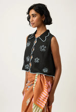 Load image into Gallery viewer, Tuva Vest - Charcoal Embroidery-NANCY BIRD-P&amp;K The General Store
