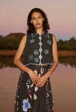 Load image into Gallery viewer, Tuva Vest - Charcoal Embroidery-NANCY BIRD-P&amp;K The General Store
