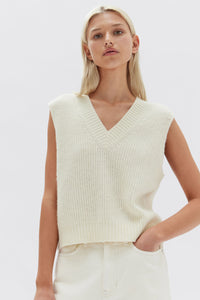 Nova Knit Vest Cream - Cream-ASSEMBLY LABEL-P&amp;K The General Store