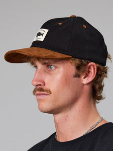 Old Sea Dog Cap - Black/Brown-Just Another Fisherman-P&amp;K The General Store