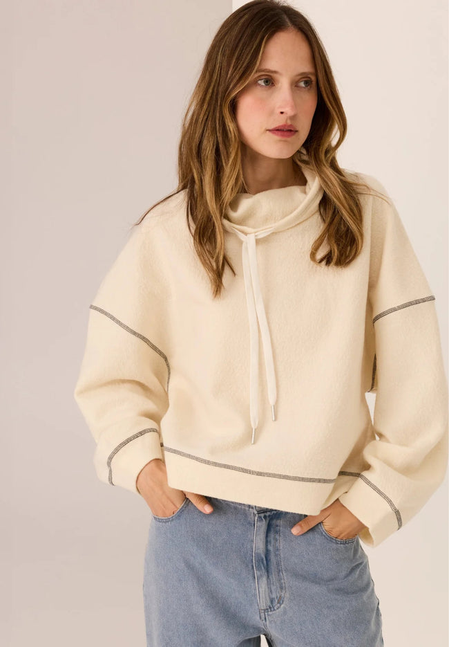 Jude Wool Knit - Ivory/Charcoal-POL-P&amp;K The General Store
