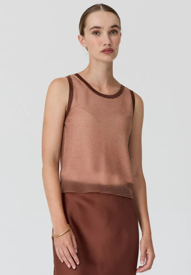 Kaspar Layered Tank - Pink/Toffee-POL-P&amp;K The General Store