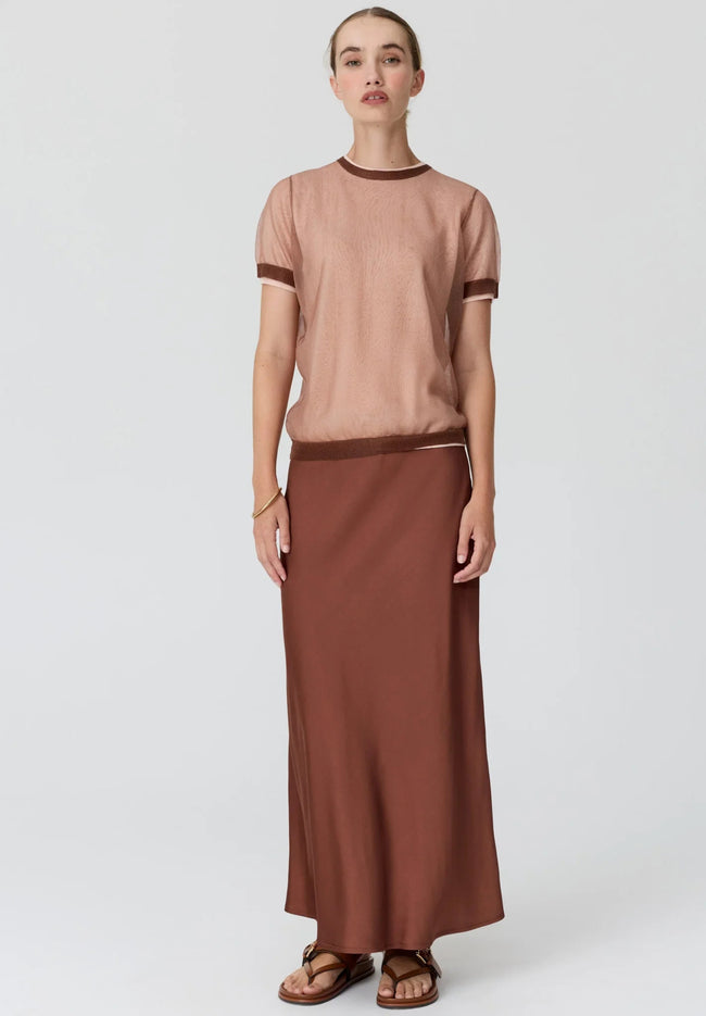 Kaspar Layered Tee - Pink/Toffee-POL-P&amp;K The General Store