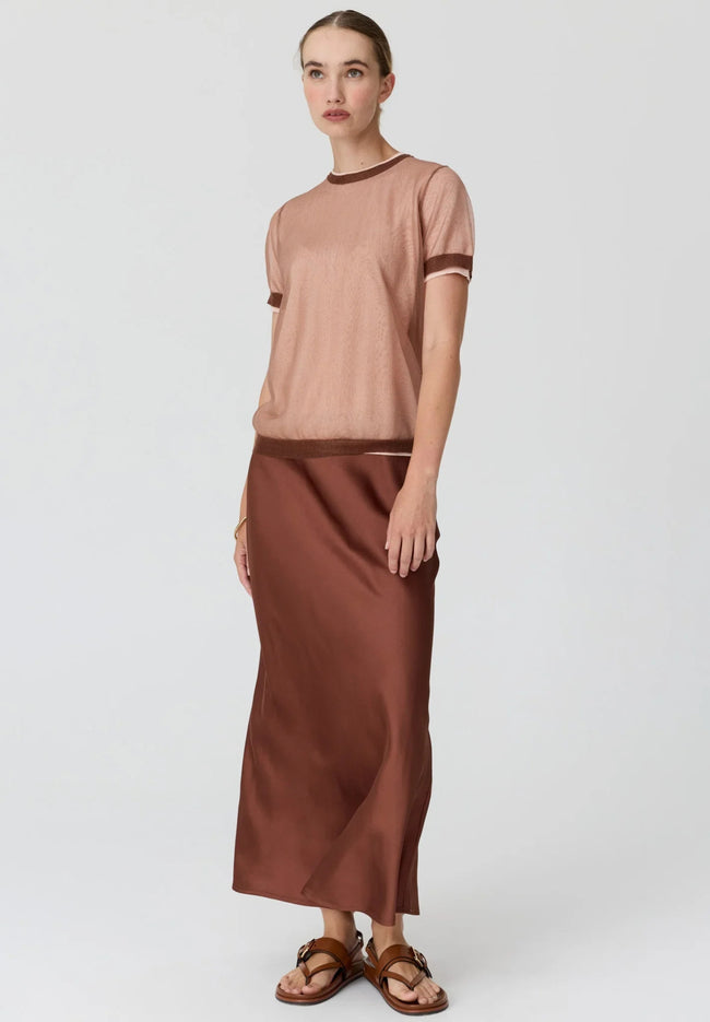 Kaspar Layered Tee - Pink/Toffee-POL-P&amp;K The General Store