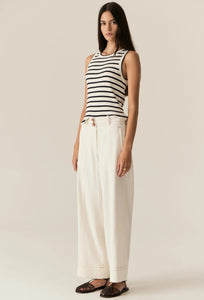 Luca Tank - White/Ink-POL-P&amp;K The General Store