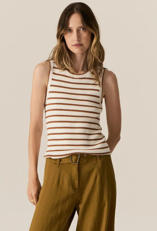 Luca Tank - White/Camel-POL-P&amp;K The General Store