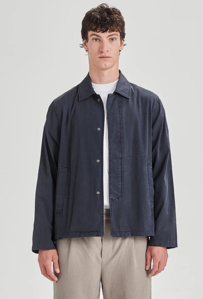 Mens Canvas Shirt Jacket - Vintage Midnight-COMMONERS-P&amp;K The General Store